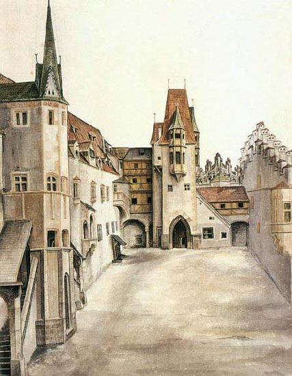 Albrecht Durer Courtyard of the Former Castle in Innsbruck without Clouds Germany oil painting art
